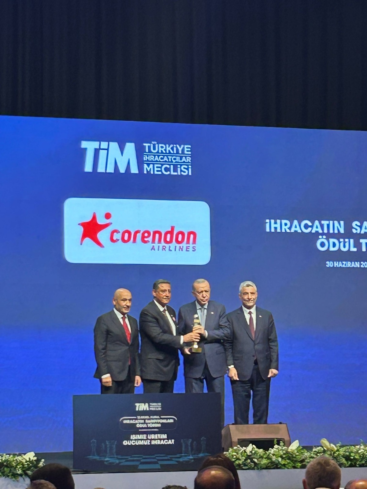 Corendon Airlines bir kez daha ihracat şampiyonları arasında..